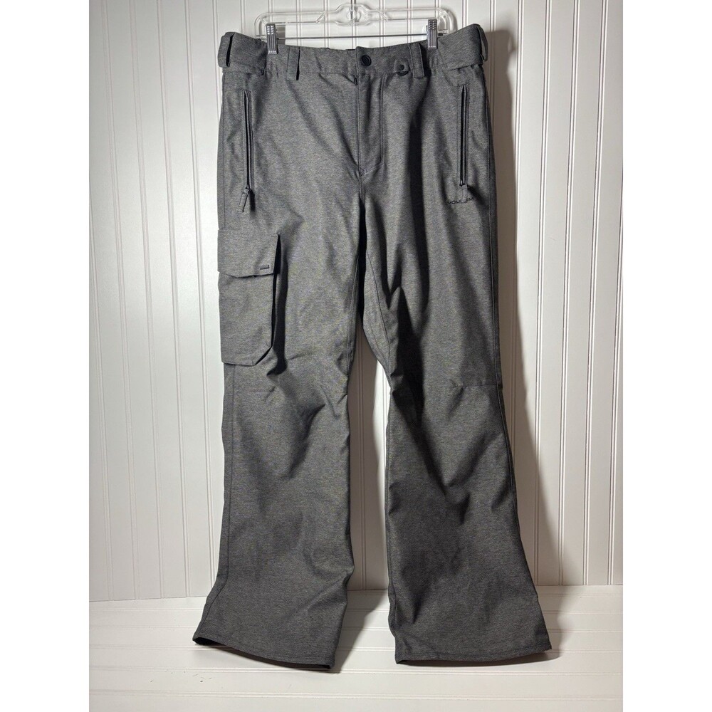 Volcom Mens Snowboard Ski Pants Gray Utility Pockets Size Large